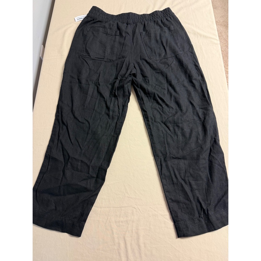 Old Navy Womens Petite M High Rise Straight‎ Leg Comfort Waistband Pants Black - Picture 7 of 8
